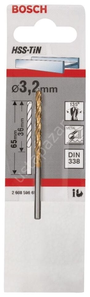 Bosch - HSS-TiN Metal Matkap Ucu 3,2*65 mm 2608596683