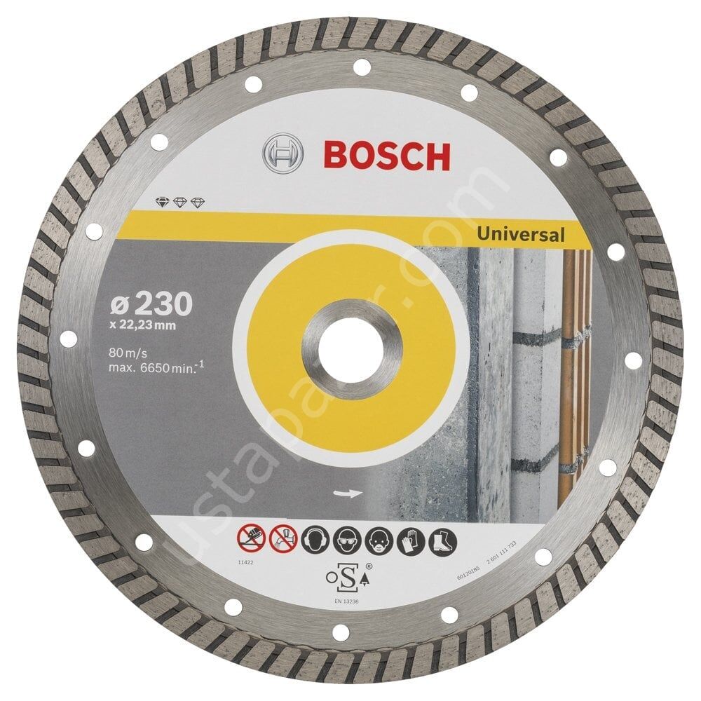 Bosch - Standard Seri Genel Yapı Malzemeleri İçin Turbo Segmanlı 9+1 Elmas Kesme Diski Set 230 mm 2608603252