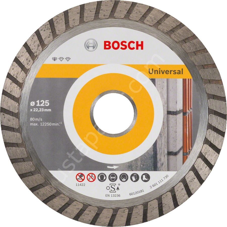 Bosch - Standard Seri Genel Yapı Malzemeleri İçin Turbo Segmanlı Elmas Kesme Diski 125 mm 2608602394