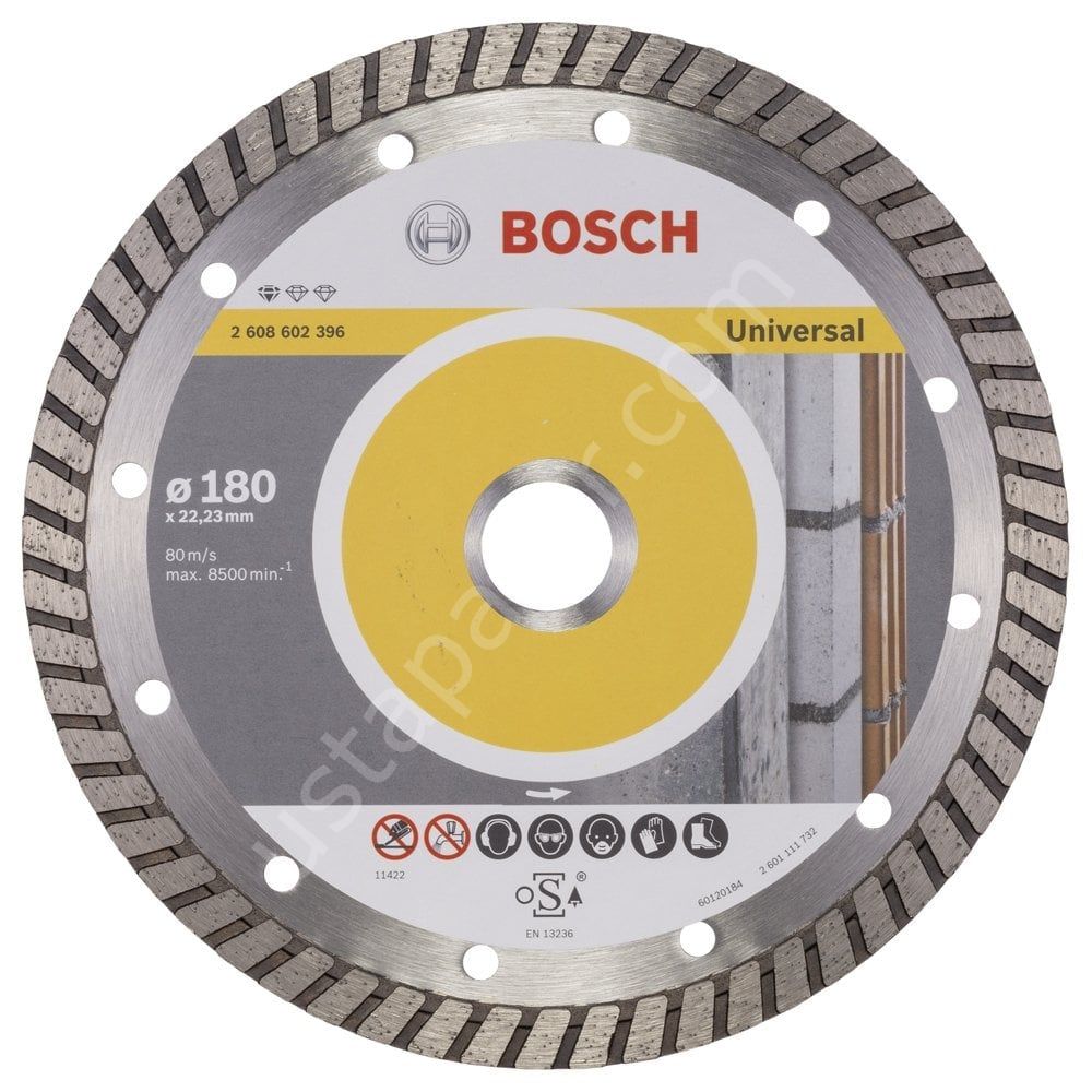 Bosch - Standard Seri Genel Yapı Malzemeleri İçin Turbo Segmanlı Elmas Kesme Diski 180 mm 2608602396