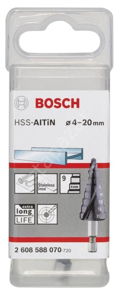 Bosch - HSS-AlTiN 9 Kademeli Matkap Ucu 4-20 mm 2608588070