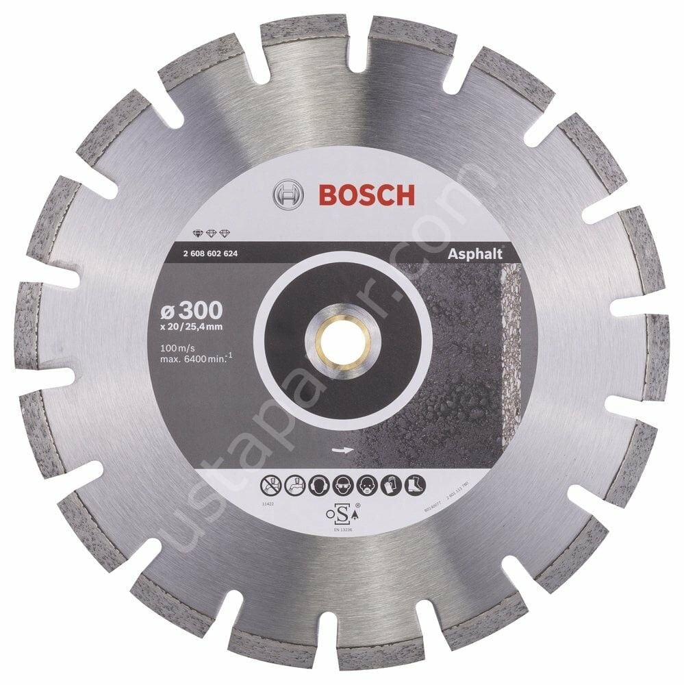 Bosch - Standard Seri Asfalt İçin Elmas Kesme Diski 300 mm 2608602624
